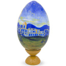 Nativity Scene with Wisemen Wooden Egg Figurine 7.25 Inches