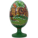 Ukrainian Couple Celebrating Easter Wooden Figurine 4.75 Inches