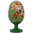 Ukrainian Couple Celebrating Easter Wooden Figurine 4.75 Inches