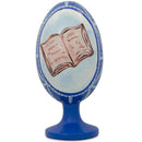 St Nicholas with the Bible Wooden Easter Egg Figurine 4.75 Inches