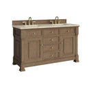 James Martin Brookfield 60" Double Bathroom Vanity, Pecan