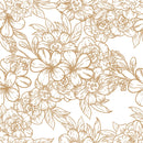 Modish Gold Flowers Wallpaper
