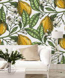 Voguish Lemons Wallpaper Tasteful