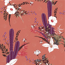 Cactus with White Flowers Wallpaper