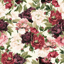 Fashionable Red Flowers Wallpaper Contemporary