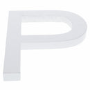 Arial Font White Painted MDF Wood Letter P (6 Inches)
