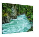 Pacific Northwest River Print Metal Wall Art – Scenic Waterway Nature Wall Decor