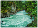 Pacific Northwest River Print Metal Wall Art – Scenic Waterway Nature Wall Decor