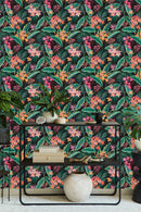 Leaves with Little Flowers Wallpaper
