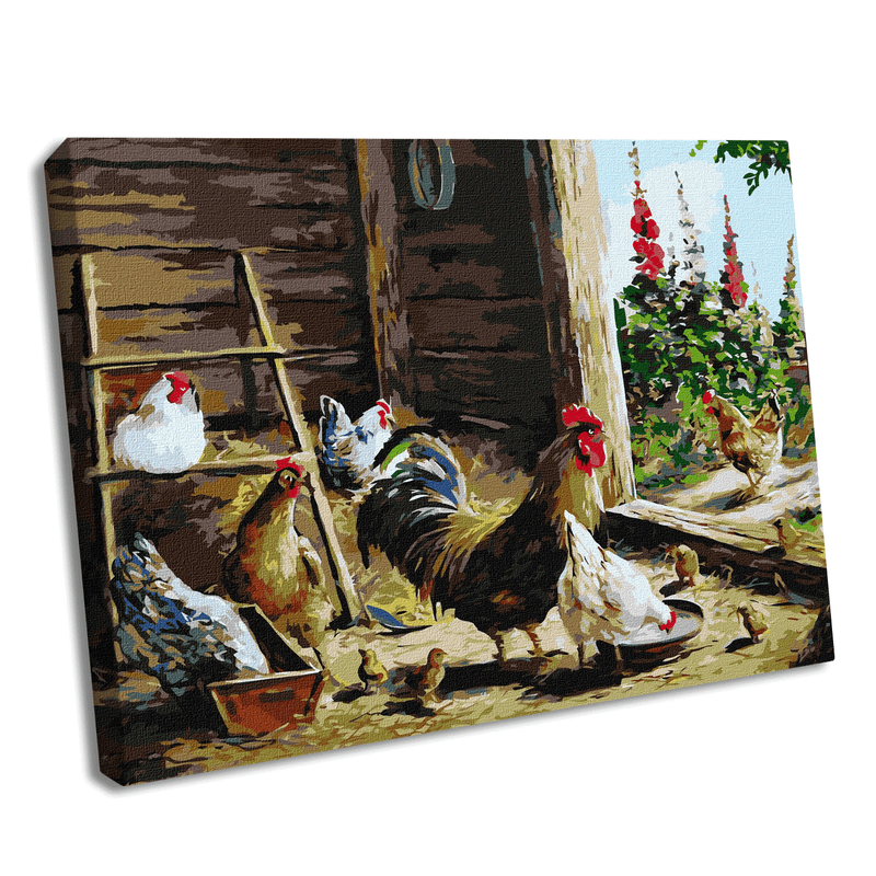 Painting by Numbers kit Chicken coop KHO4346