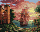Painting by Numbers kit Evening harbor KHO2767