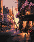 French Streets Paris Paint by Numbers Kit by Ideyka KHO2198