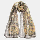 Samira - Long Silk Scarf - Bayberry