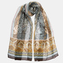 Layla - Long Sheer Silk Scarf - Misty Blue