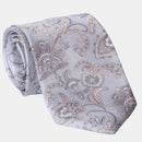 Novara - Printed Silk Tie - Sky Blue