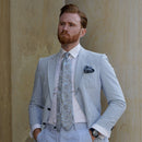 Novara - Printed Silk Tie - Sky Blue