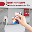 Paper Towel Holder Under Cabinet, With Magnetic Bulletin Board, No Drilling