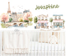 City of Paris Decals - Fabric Nursery Wall Art Decals