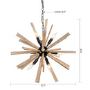 Parrot Uncle 9-Light Wood Sputnik Sphere Chandelier