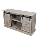Parrot Uncle Furniture Farmhouse Sliding Barn Door Wooden TV Stands Console for TVs up to 55"