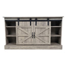 Parrot Uncle Furniture Farmhouse Sliding Barn Door Wooden TV Stands Console for TVs up to 55"