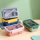 Pastel bento box set with tableware kitchen food container