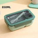 Pastel bento box set with tableware kitchen food container