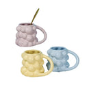 Pastel bubbly grape ceramic mug kitchen milk cup gift