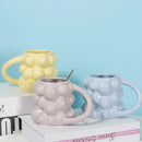 Pastel bubbly grape ceramic mug kitchen milk cup gift