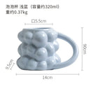 Pastel bubbly grape ceramic mug kitchen milk cup gift