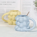 Pastel bubbly grape ceramic mug kitchen milk cup gift