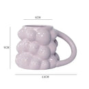 Pastel bubbly grape ceramic mug kitchen milk cup gift