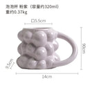 Pastel bubbly grape ceramic mug kitchen milk cup gift