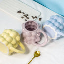 Pastel bubbly grape ceramic mug kitchen milk cup gift