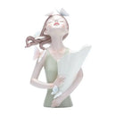 Pastel butterfly girl flower vase living room resin ornaments