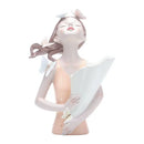 Pastel butterfly girl flower vase living room resin ornaments