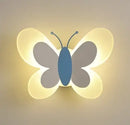 Pastel butterfly girl room lamp creative wall sconce bedroom light