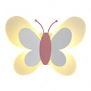 Pastel butterfly girl room lamp creative wall sconce bedroom light