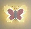 Pastel butterfly girl room lamp creative wall sconce bedroom light