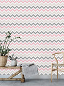 Pastel Candy Colored Chevrons Wallpaper