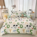 Pastel cartoon dog duvet set with sheet bedroom bedding