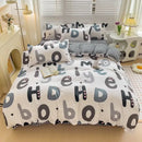 Pastel cartoon dog duvet set with sheet bedroom bedding