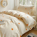Pastel checkered cotton grid pattern bedding set for bedroom