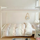 Pastel checkered cotton grid pattern bedding set for bedroom