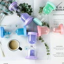 Pastel colorful glass hourglass sand timer set for kids bedroom