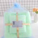 Pastel coral velvet bath towel set bathroom soft absorbent linens