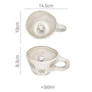Pastel floral and celestial cartoon animal coffee mugs kitchen set
