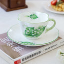 DecorBites™ Bone China Coffee Cup and Saucer Set for Home and Office