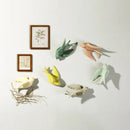 Pastel flying bird ceramic wall ornament living room decor