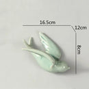 Pastel flying bird ceramic wall ornament living room decor